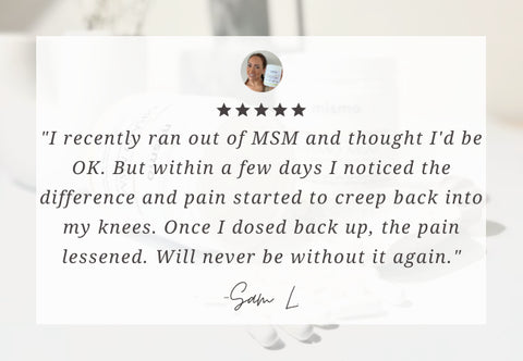 Benefits of MSM (Methylsulfonylmethane)
